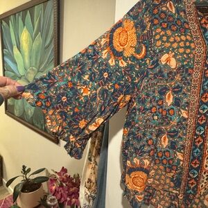 Bohemian Floral Kimono Top